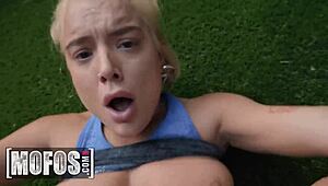 all natural mimi monet deepthroats dick like a slut outdoors 😈