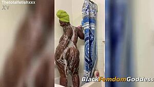 i'm clapping my juicy ass with toys in the shower, goddess style