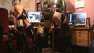 Roxina's Green Latex Doll Ass Play