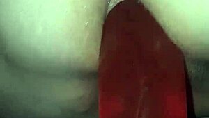 bbw milf bounces on big red dildo 😏