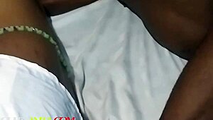 Rough Night With Stepdad: Hairy Ebony Wife In Doggystyle And Blowjob