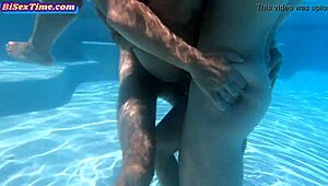 Erotic threesome with a beautiful babe and her bisexual boyfriend