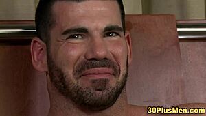 gay bear gets rimjob and shoots cum in hd