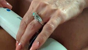 mature wife enjoys solo time with toys