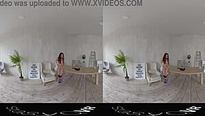 Stasyqvr bombshell meganq strips in body stocking