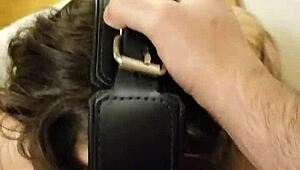 Masked Deepthroat Blowjob in BDSM Oral Session