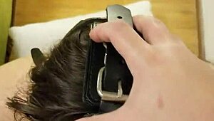 Masked Deepthroat Blowjob in BDSM Oral Session