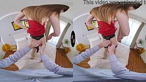 hey, bayangin taboo virtual ini brunette cukur mulus ngemut kontol trus dientot memeknya