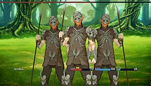 hey, check out this succubus resisting touch on those huge beautiful tits in hentai game ep 25