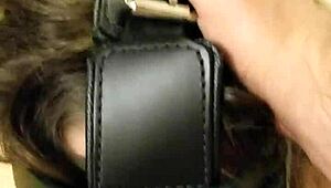 Masked Deepthroat Blowjob in BDSM Oral Session