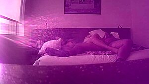 Latina couple enjoys voyeur sex in Bogota hotel