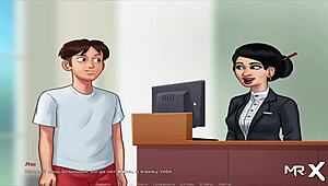 girls watch tv quietly in summertimesaga e4 55