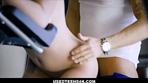 Hey, watch Gabbie Carter's big natural tits get used by Marcus London all over the house!