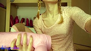 hot hankeys toys pink latin lover big dildo fucking and rosebud with fake cum