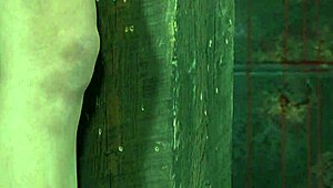 Gagged angel punished with blowjob in garage