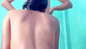 Asian couple enjoys home sex