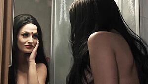 Indian Housewife Hints at Steamy Shower Group Encounter