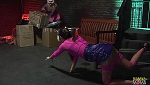 Two milfs in office costumes