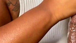 Pretty Babe Sucking and Stroking Pretty Dick POV