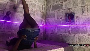 Watch this skinny teen get her natural tits licked and cumshot in reality couple scene