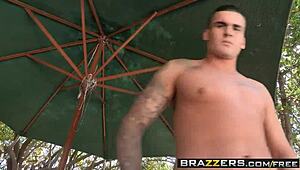 Kiara Mia and Clover's boobs are on full display in this Brazzers video
