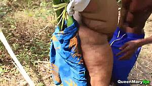 hot ebony babe tied up in bamboo and fucked hard