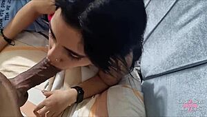 carahoneyy delivers slow blowjob ending with cum in mouth