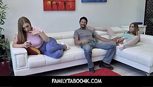 familytaboo4k - дива заварена племенница хваната в скандал в гаража с Alita Lee и Skylar Snow