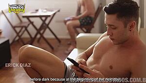 Amateur gay gets double penetration
