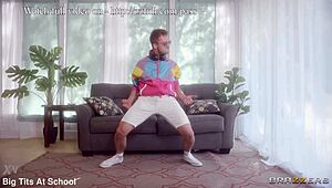 Blonde Athletic Babe In Heels Deepthroats Tattooed Cock With Gagging Cumshot