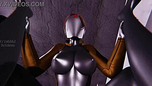 Близнецы трахаются в Atomic Heart 3D анимации, сводит с ума