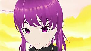 Cum countdown game with femdom and Anime theme