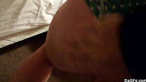 Hotel room teen undresses solo