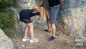 Yo, just caught fucking my stepsis outdoors, so wild!