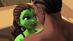 Watch the Multiverse BBC Pound That Big Butt Green Hottie!