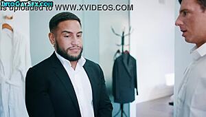 Tattooed Gay Hunk Fucks BFF Stud Bareback in Missionary Anal