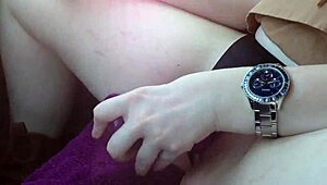 Amateur Squirts with Dildo in Car!