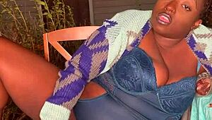 Ecstatic solo veggie dildo play