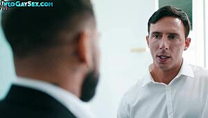 Tattooed Gay Hunk Fucks BFF Stud Bareback in Missionary Anal