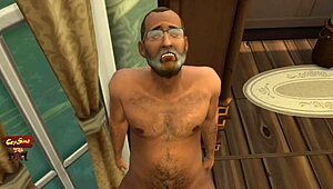 Gay grandpa seduces young ass