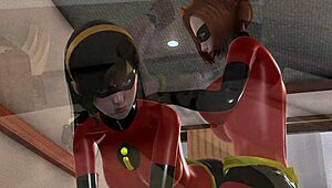 helen parr slapping violet's ass in incredibles hentai full video