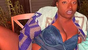 Ecstatic solo veggie dildo play