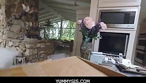 Dirty Young Slut Gets Pounded in Butt by Stepbrother