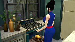 Dragon Ball Hentai: Milk Punishes Perverted Son