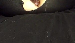 Bored Slut Wife Pounds Pussy and Squeezes Plug into Tight Ass