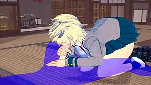 yo, check mitsuki bakugou getting slammed hard in my hero academia anime porn