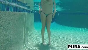 Samantha rone masturbates in underwater pool