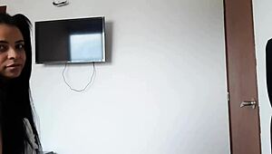 Stepsister helps with TV, sucks cock