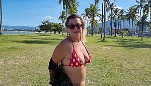 lisa in bikini on the beach looking hot