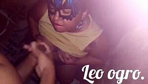 Portuguese BBW Taking Milk Before Meeting Clients